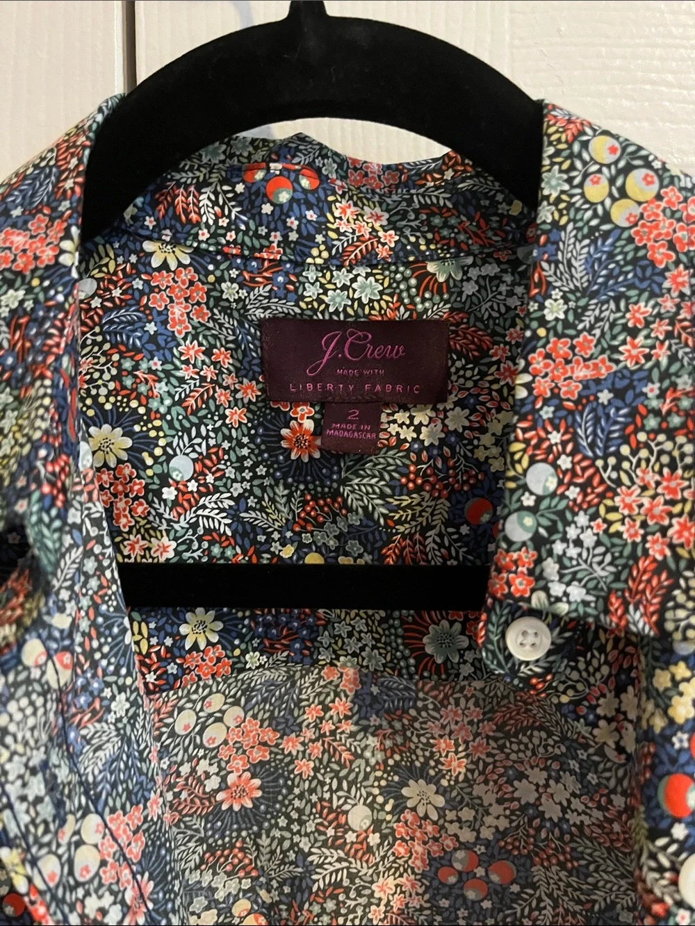 Women’s size 2 floral print button-down from J.Crew